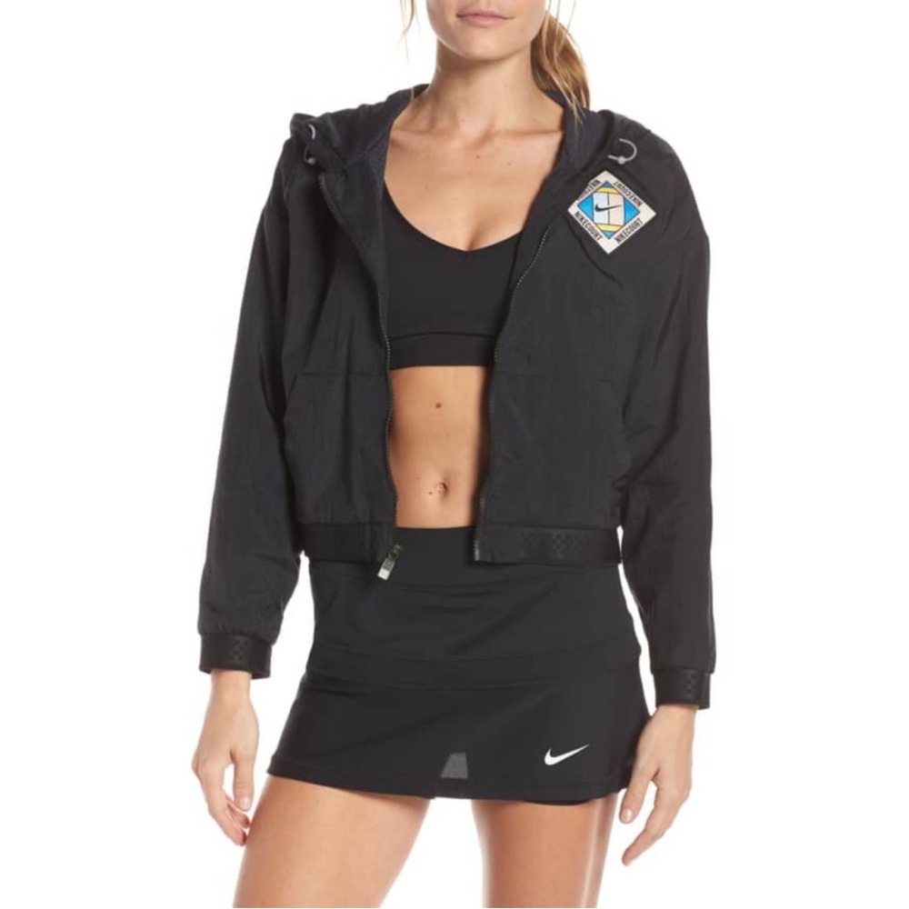 Nike Court Black Logo Jacket Tennis Size Medium